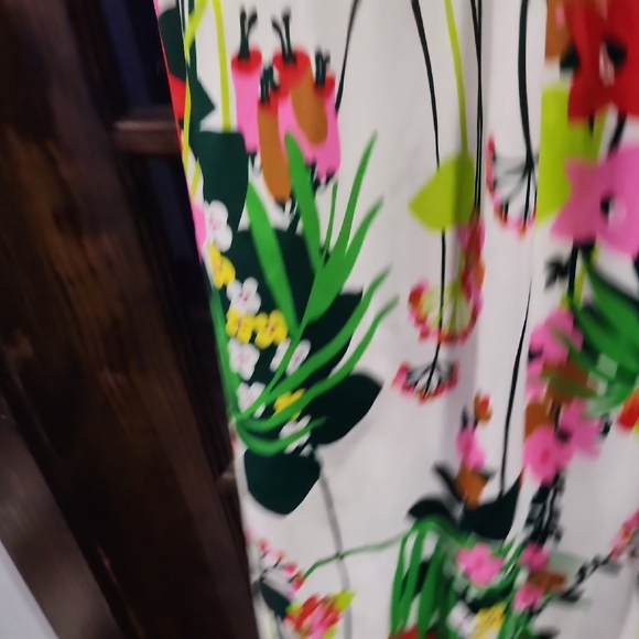 Vintage Green and Floral Maxi Dress - Picture 8 of 12